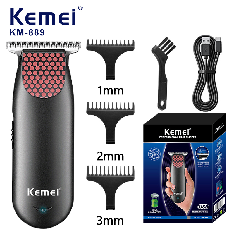 Men'S Grooming Electric Trimmer - Kemei 889 Professioneller kabelloser Taschen-Haarschneider, kompakter