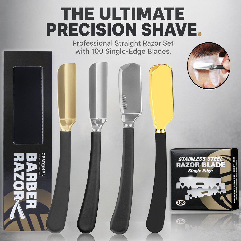 Grooming Men'S Hair - Professioneller Rasiermesserhalter für Herren, Friseur-Rasiermesser, Manuelles