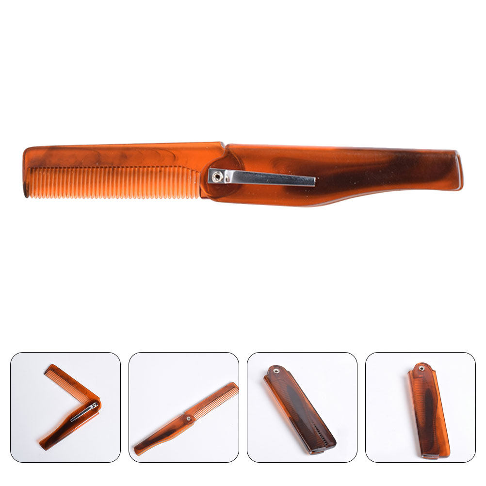 Grooming Men'S Hair - Faltbarer Haarkamm für Männer, Tragbarer Taschen-Bartkamm