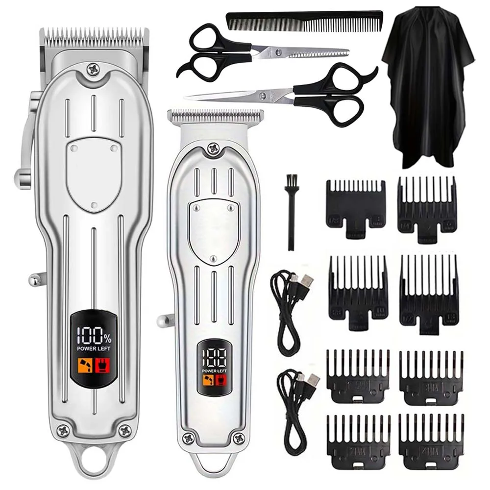 Men'S Grooming Electric Trimmer - Elektrischer Haarschneider mit Digitalanzeige Multifunktionaler Haarschneider