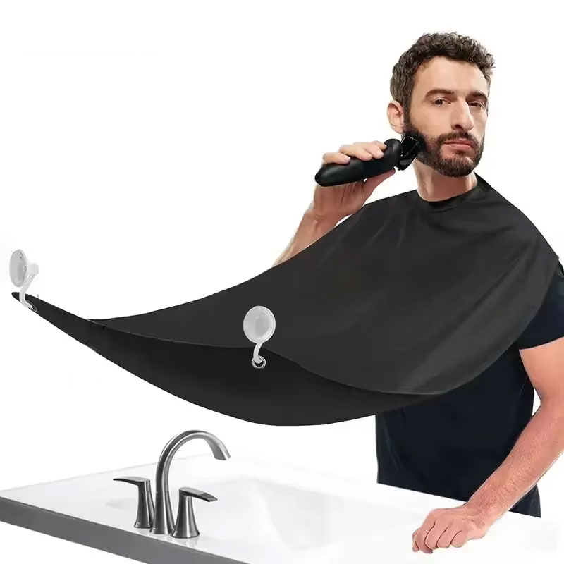 Grooming Men'S Hair - Wasserdichter Rasierlätzchen für Herren, Haarschneide-Fangschürze, Reinigungshilfe