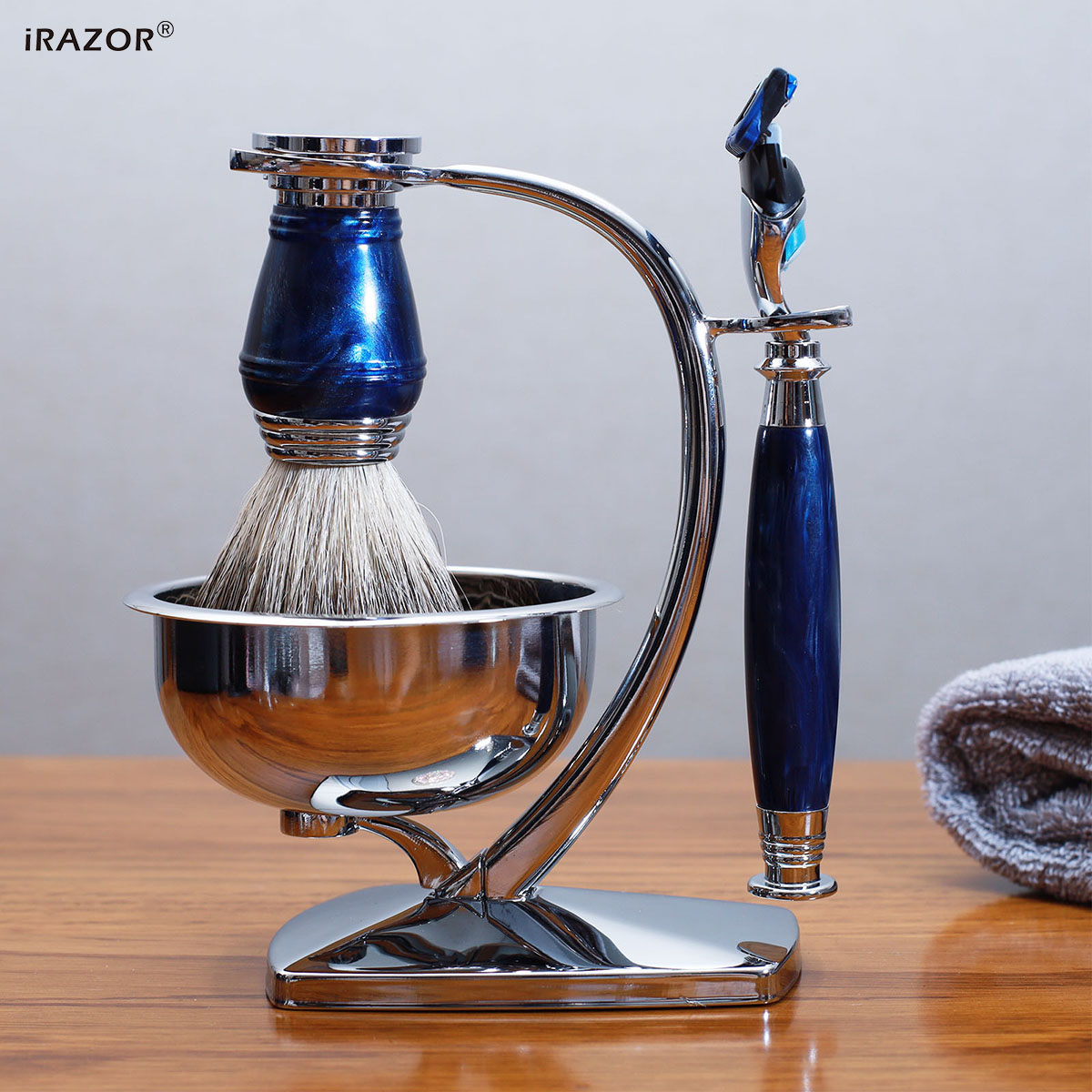 iRAZOR Royal Blue Luxus-Rasier – Men'S Grooming Set Gift Bewertung und Preis