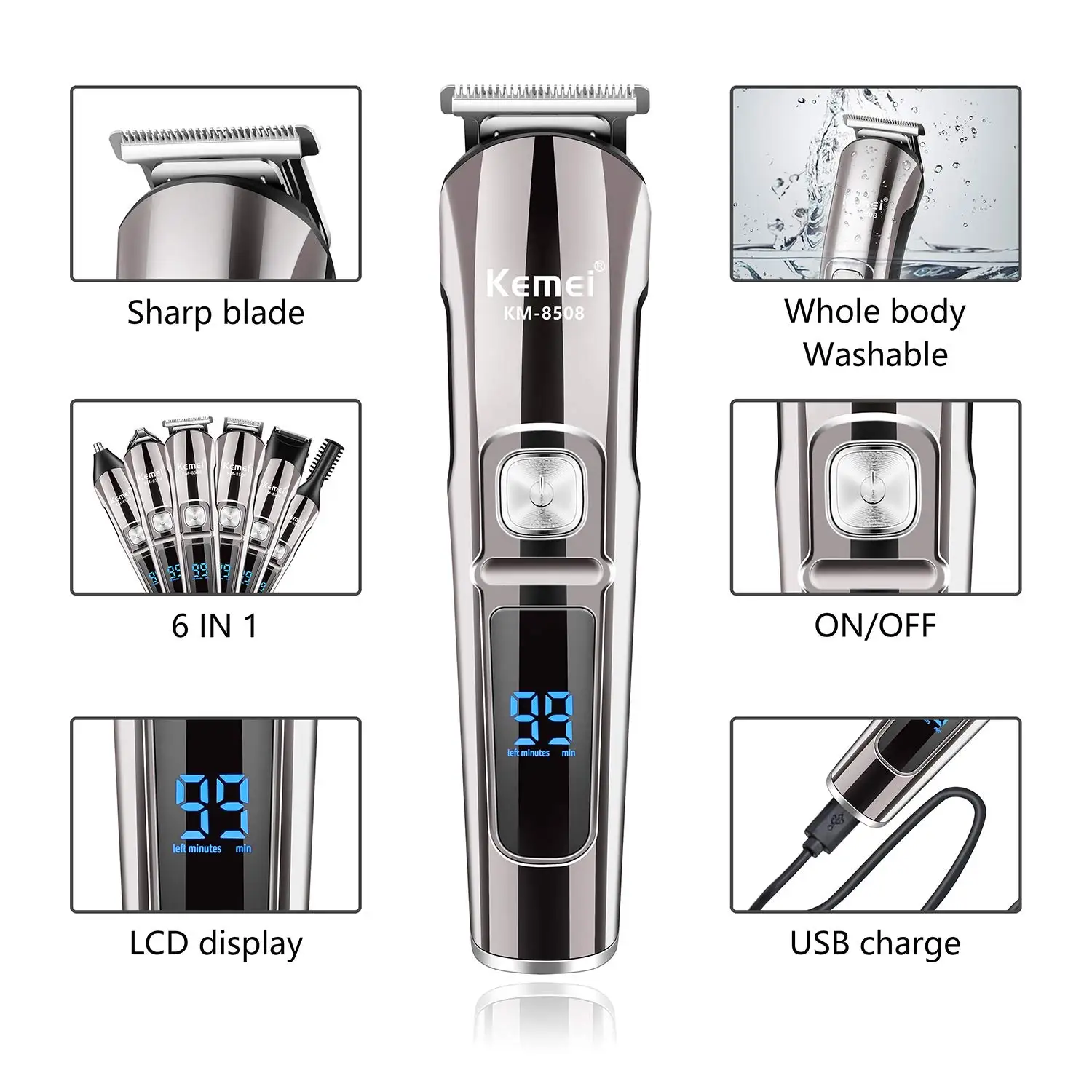 Kemei Professioneller Multifun – Men'S Grooming Electric Trimmer Bewertung und Preis